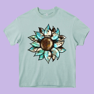 Sunflower Heavy Core Tee Designed By Barkaloodesign