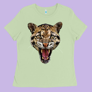 Ocelot Head Ladies Tee Designed By Lillyallendesigns