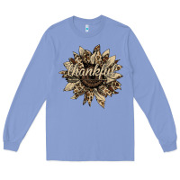 Colony Blue Thankful Sunflower Long Sleeve Tee - Bettercallsaul