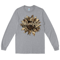 Heather Grey Thankful Sunflower Long Sleeve Tee - Bettercallsaul