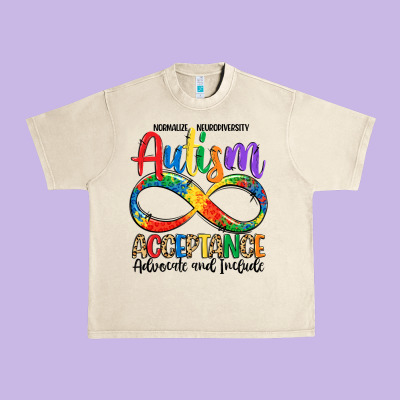 Autism Acceptance Urban Heavy Tee Designed By Lillyallendesigns