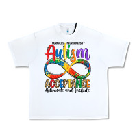 White autism acceptance Urban Heavy Tee - LillyAllenDesigns