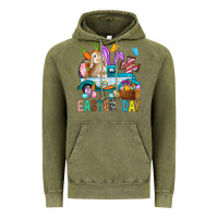 Vintage Olive Easter Day With Truck Vintage Hoodie - BundleAndBundleShop