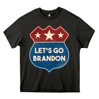Asphalt Let's Go Brandon Shield Patch Heavy Core Tee - Jasminsmagicworld
