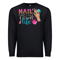 Black nail tech life bbs Premium Sweatshirt - BundleAndBundleShop