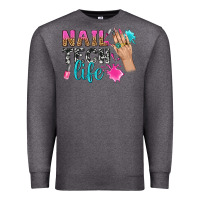 Charcoal Heather nail tech life bbs Premium Sweatshirt - BundleAndBundleShop