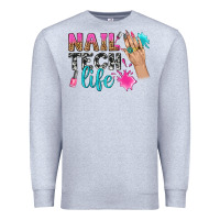 Heather Grey nail tech life bbs Premium Sweatshirt - BundleAndBundleShop