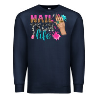 Navy nail tech life bbs Premium Sweatshirt - BundleAndBundleShop