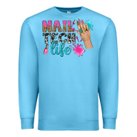 Ocean Blue nail tech life bbs Premium Sweatshirt - BundleAndBundleShop
