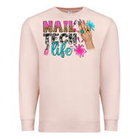 Pale Pink nail tech life bbs Premium Sweatshirt - BundleAndBundleShop