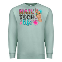 Seafoam nail tech life bbs Premium Sweatshirt - BundleAndBundleShop