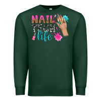 Sports Green nail tech life bbs Premium Sweatshirt - BundleAndBundleShop