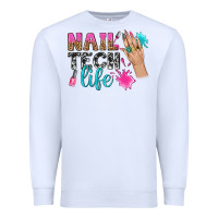 White nail tech life bbs Premium Sweatshirt - BundleAndBundleShop