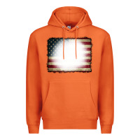 Carrot American Flag Bleach Effect Premium Hoodie - CowCowDesign