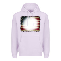 Lilac American Flag Bleach Effect Premium Hoodie - CowCowDesign