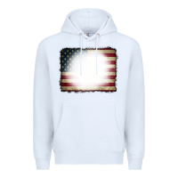 White American Flag Bleach Effect Premium Hoodie - CowCowDesign