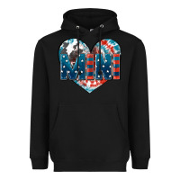 Black American mini heart 4th of july Heavyweight Hoodie - FaDigitalArtStudio