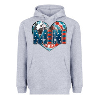 Heather Grey American mini heart 4th of july Heavyweight Hoodie - FaDigitalArtStudio