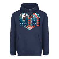 American Mini Heart 4th Of July Heavyweight Hoodie | Teevron