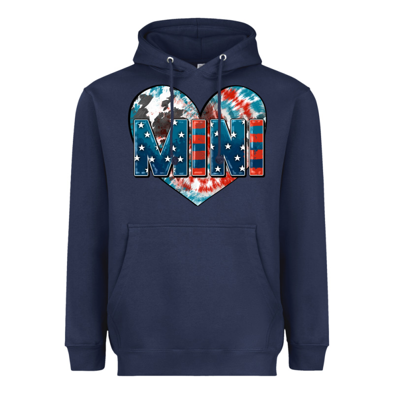 American Mini Heart 4th Of July Heavyweight Hoodie by FaDigitalArtStudio | Teevron