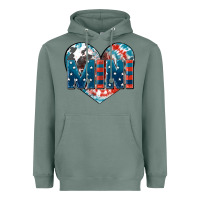 Sage American mini heart 4th of july Heavyweight Hoodie - FaDigitalArtStudio