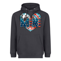 Smoke American mini heart 4th of july Heavyweight Hoodie - FaDigitalArtStudio