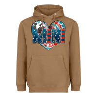 Toasted Coconut American mini heart 4th of july Heavyweight Hoodie - FaDigitalArtStudio