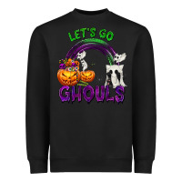 Black Let's Go Ghouls Heavyweight Sweatshirt - texasbilliewilder