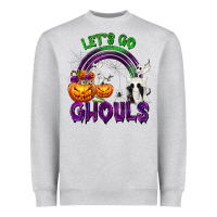 Heather Grey Let's Go Ghouls Heavyweight Sweatshirt - texasbilliewilder