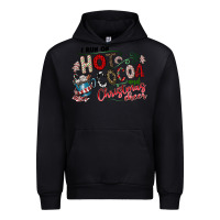 Black I Run Hot Cocoa And Christmas Cheer Urban Hoodie - CowhideDigitalArt