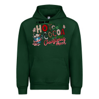 Forest Green I Run Hot Cocoa And Christmas Cheer Urban Hoodie - CowhideDigitalArt