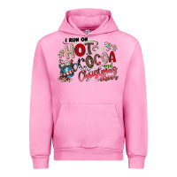 Fuchsia Pink I Run Hot Cocoa And Christmas Cheer Urban Hoodie - CowhideDigitalArt