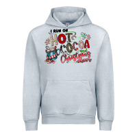 Heather Grey I Run Hot Cocoa And Christmas Cheer Urban Hoodie - CowhideDigitalArt
