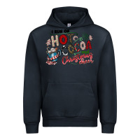 Navy I Run Hot Cocoa And Christmas Cheer Urban Hoodie - CowhideDigitalArt