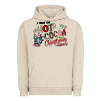 Pigment French Oak I Run Hot Cocoa And Christmas Cheer Urban Hoodie - CowhideDigitalArt