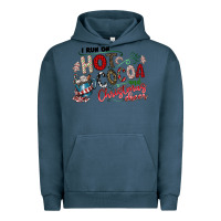 Pigment Midnight Navy I Run Hot Cocoa And Christmas Cheer Urban Hoodie - CowhideDigitalArt