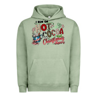 Pigment Oil Green I Run Hot Cocoa And Christmas Cheer Urban Hoodie - CowhideDigitalArt