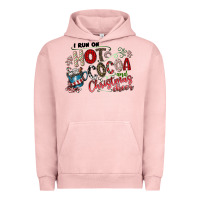 Pigment Salmon I Run Hot Cocoa And Christmas Cheer Urban Hoodie - CowhideDigitalArt