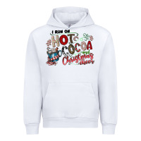 White I Run Hot Cocoa And Christmas Cheer Urban Hoodie - CowhideDigitalArt