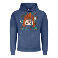 Vintage Denim Western İndian Wild Soul With Braid Hair Woman Vintage Hoodie - BundleAndBundleShop