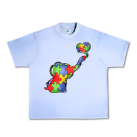 Grape Ice autism awareness elephant Urban Heavy Tee - LillyAllenDesigns