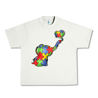 Pistachio autism awareness elephant Urban Heavy Tee - LillyAllenDesigns