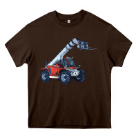 Chocolate Brown Telehandler Heavy Core Tee - LillyAllenDesigns