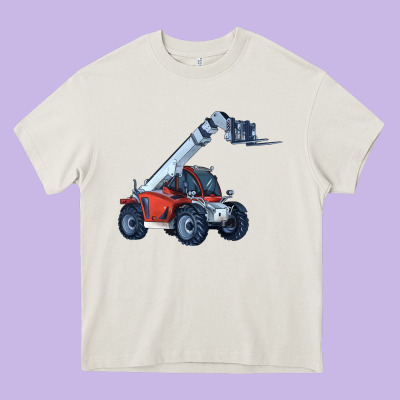 Telehandler Heavy Core Tee Designed By Lillyallendesigns