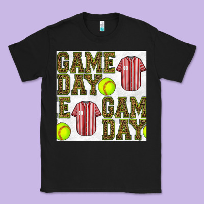 Softball Uniform Game Day Seamless Pattern Classic Tee Designed By Bundleandbundleshop
