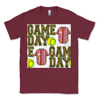 Burgundy softball uniform game day seamless pattern Classic Tee - BundleAndBundleShop
