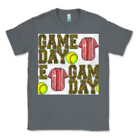 Charcoal Heather softball uniform game day seamless pattern Classic Tee - BundleAndBundleShop