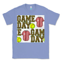 Colony Blue softball uniform game day seamless pattern Classic Tee - BundleAndBundleShop
