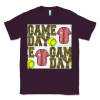 Plum softball uniform game day seamless pattern Classic Tee - BundleAndBundleShop