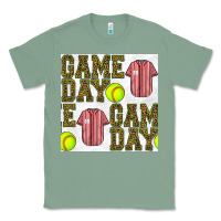 Sage softball uniform game day seamless pattern Classic Tee - BundleAndBundleShop